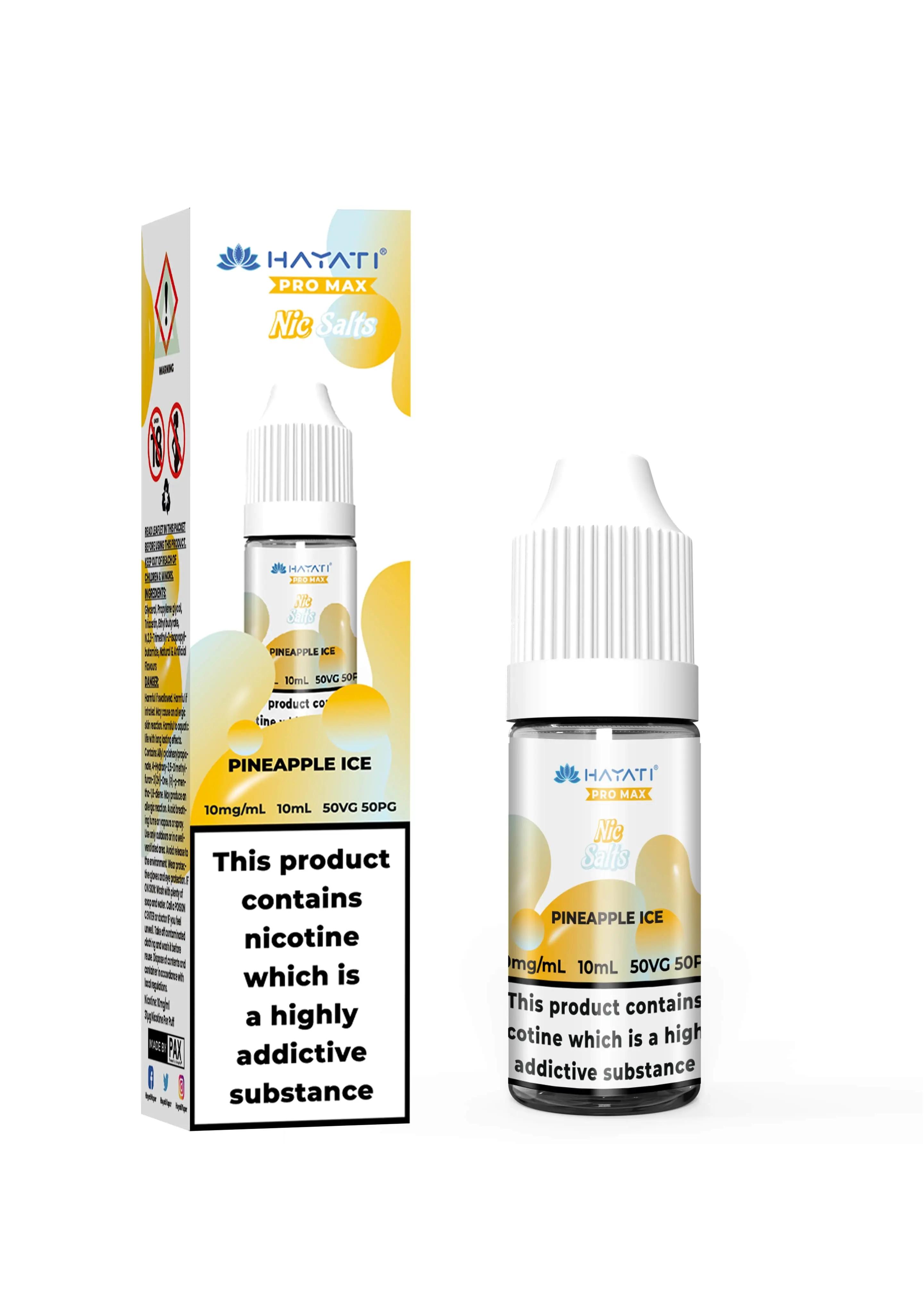 Product Image of Pineapple Ice Nic Salt E-Liquid by Hayati Crystal Pro Max 10ml